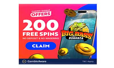 Up To 200 Free Spins – No Deposit