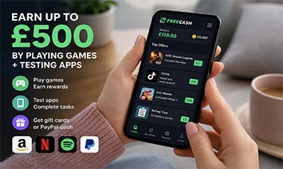 Earn Up To £500 by Watching Playing Games + Testing Apps