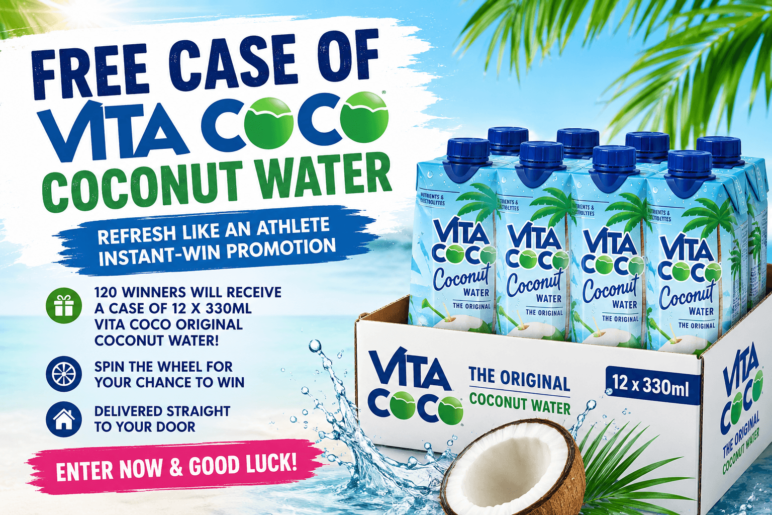 Free Case of Vita Coco Coconut Water