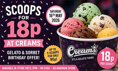 Scoops for 18p at Creams