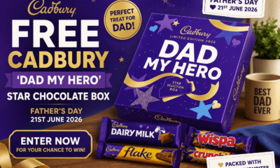 Free Cadbury ‘Dad My Hero’ Star Chocolate Box