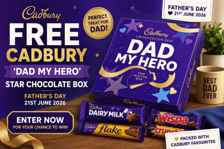 Free Cadbury 'Dad My Hero' Star Chocolate Box