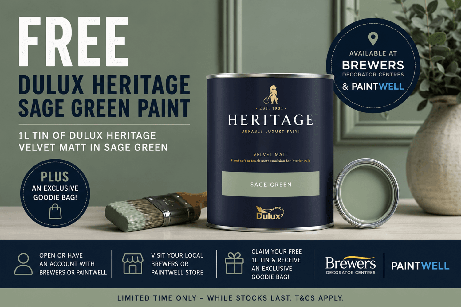 Free Dulux Heritage Sage Green Paint