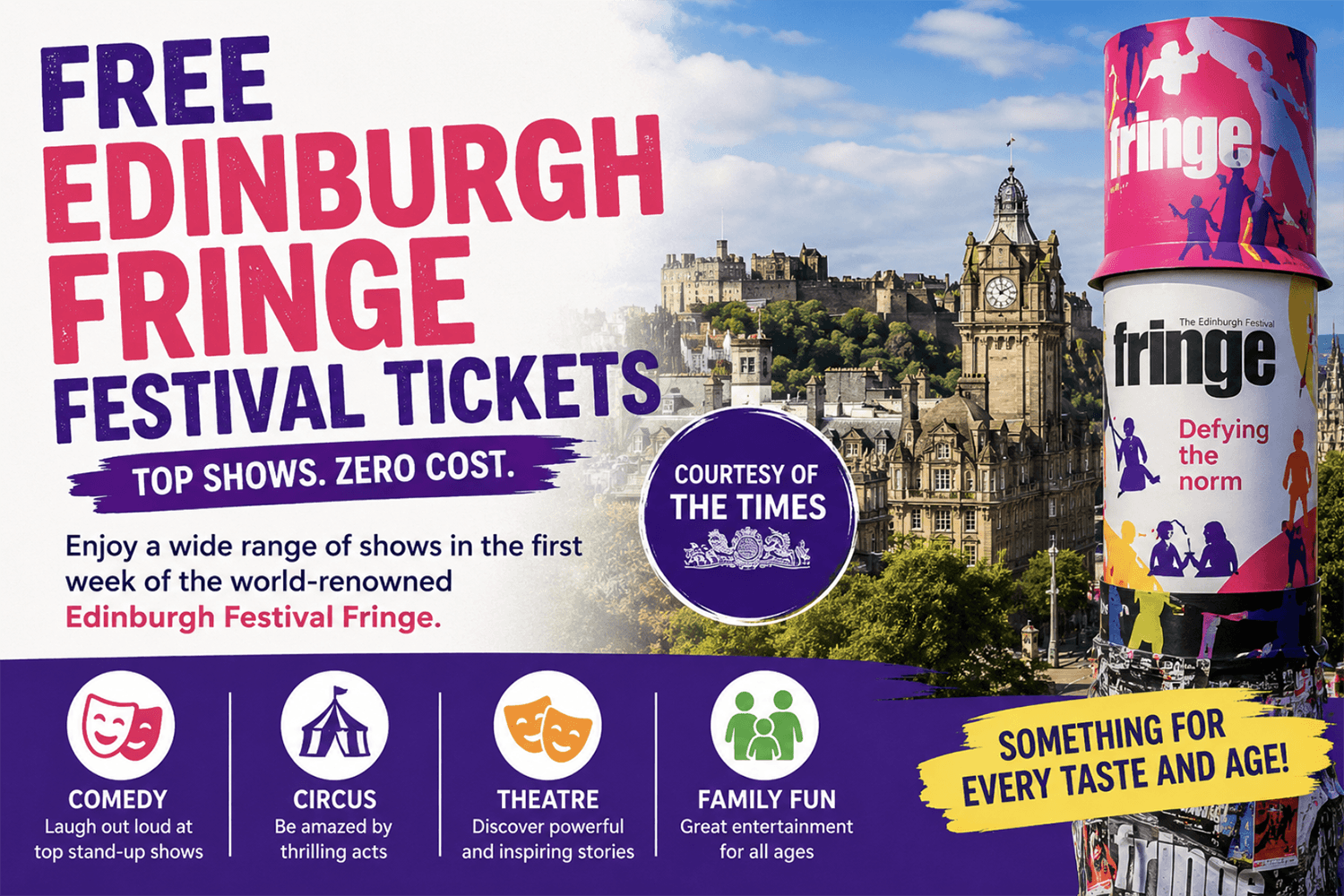 Free Edinburgh Fringe Festival Tickets