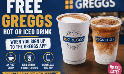 Free Greggs Hot or Iced Drink