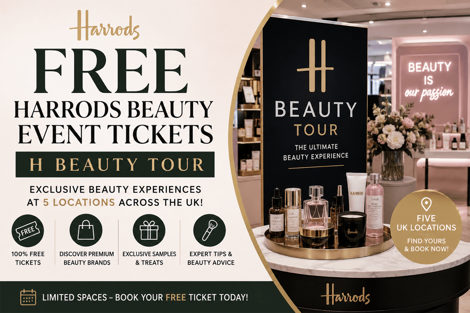 Free Harrods Beauty Event Tickets