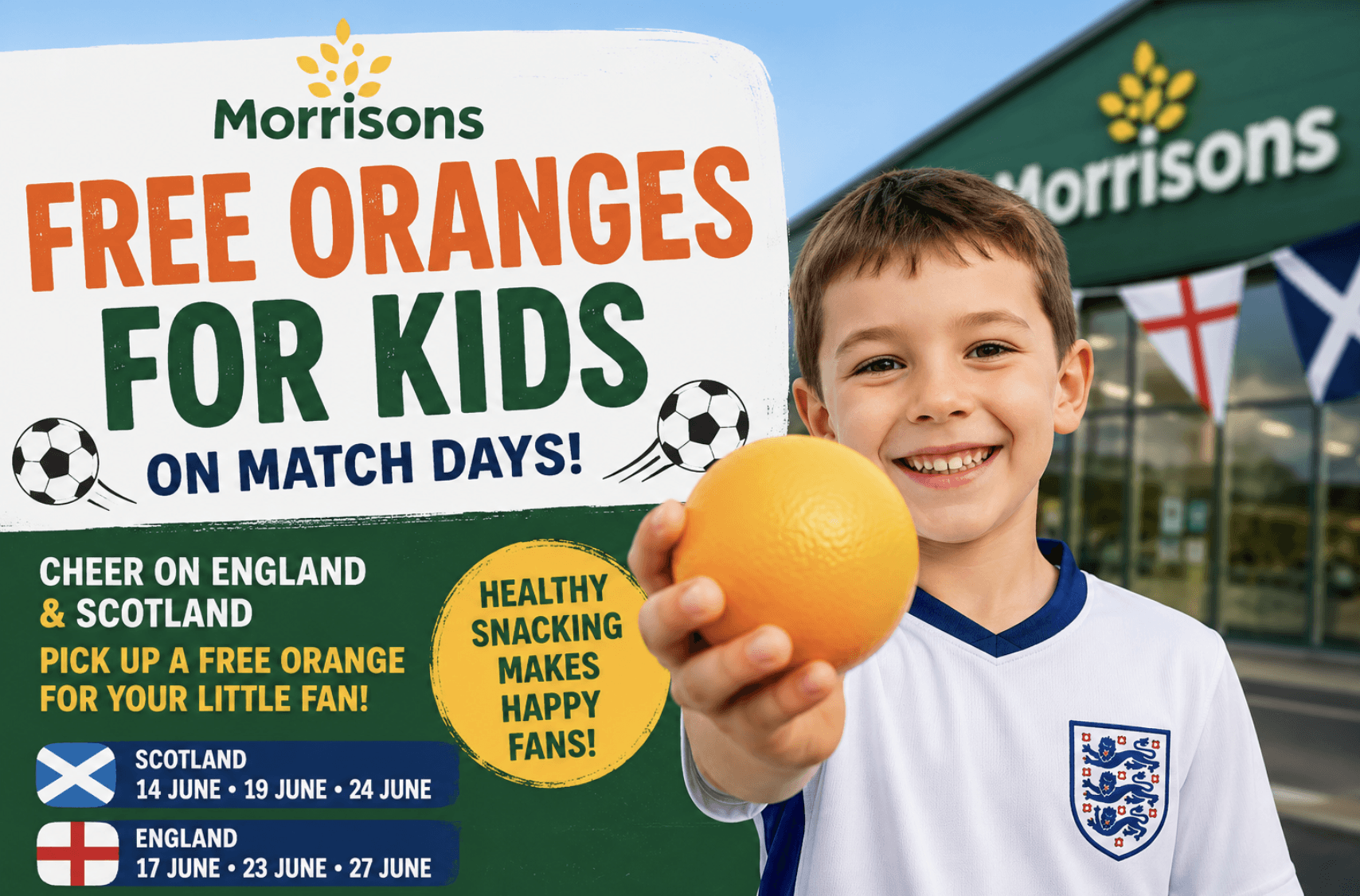 Free Oranges for Kids at Morrisons