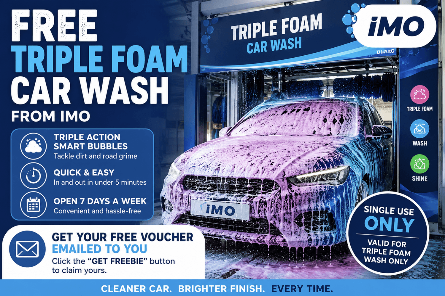 Free IMO Car Wash (Worth £8.99)