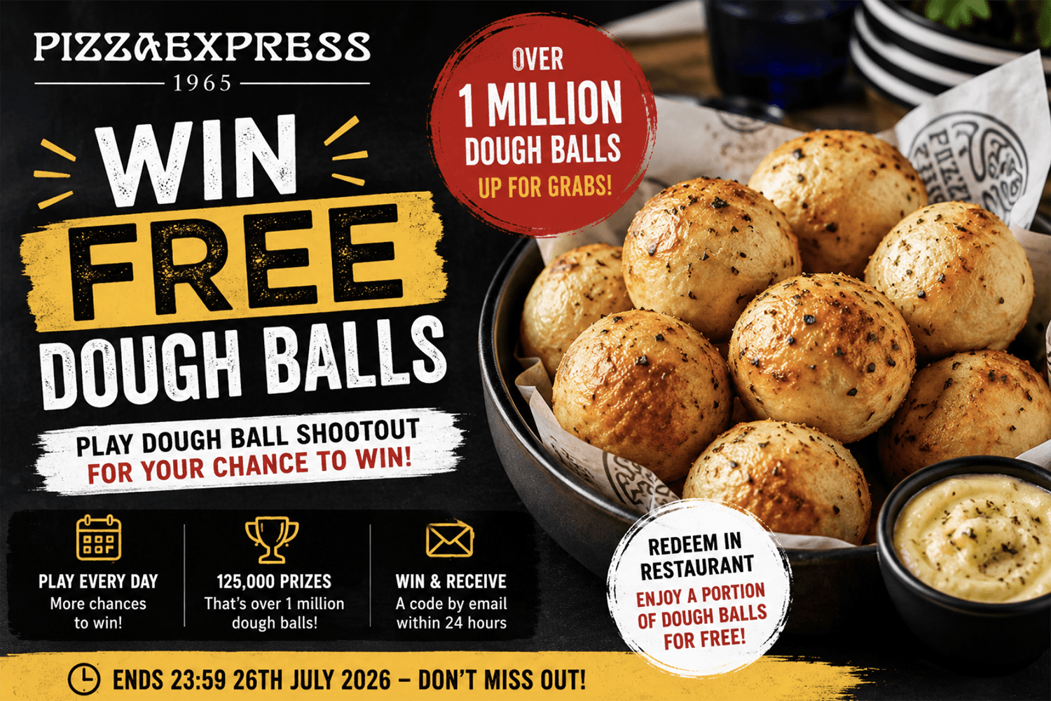 Free PizzaExpress Dough Balls – 125,000 Available!