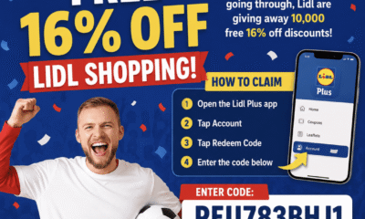 Free 16% Off Lidl Shopping