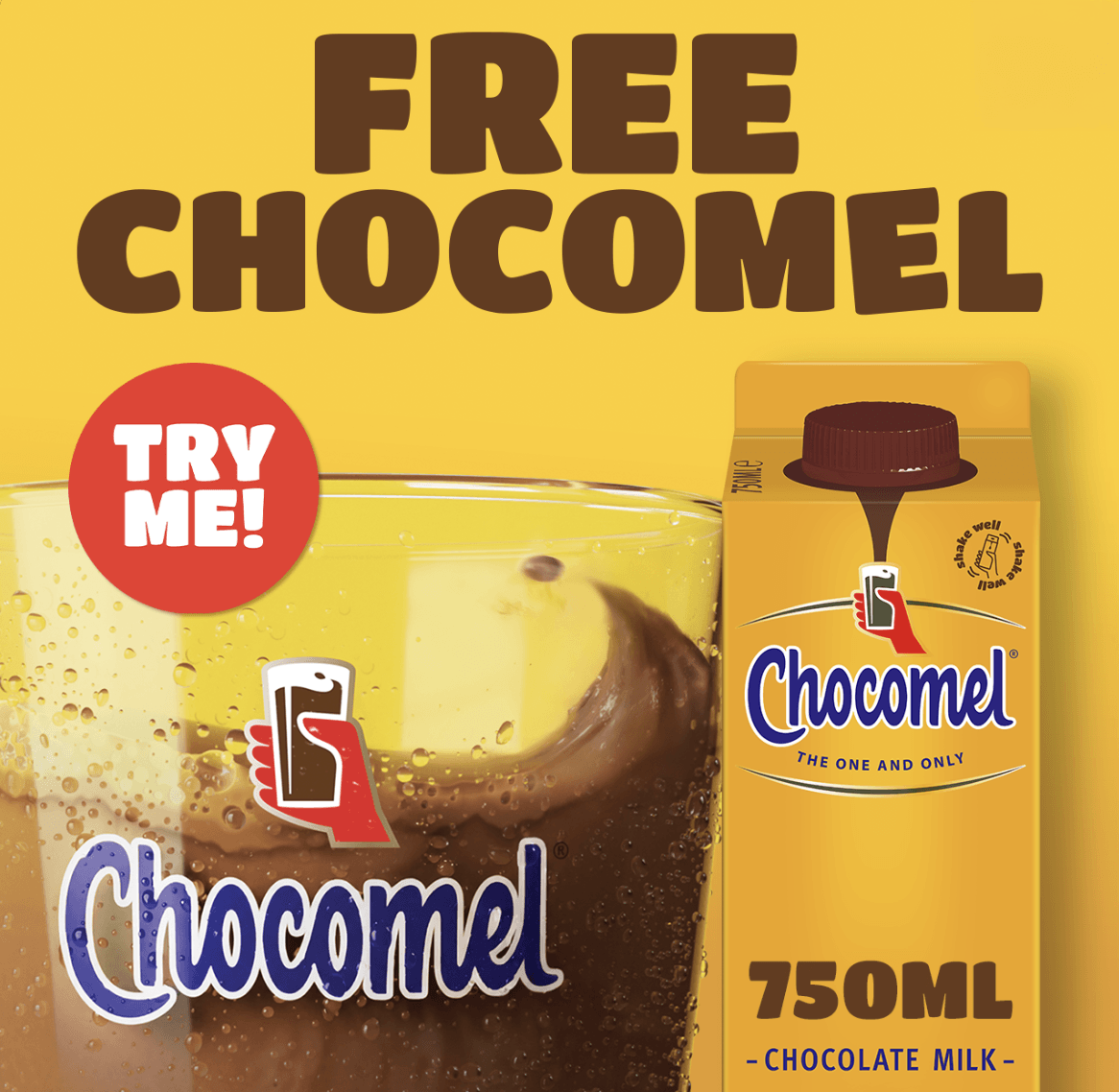 Free Chocomel Chocolate Milk Carton