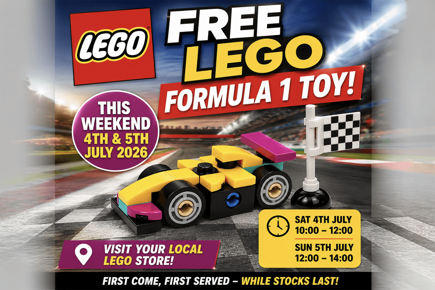 Free LEGO Formula 1 Toy This Weekend