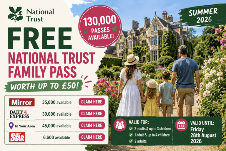 Free National Trust Family Day Pass (Worth £50)