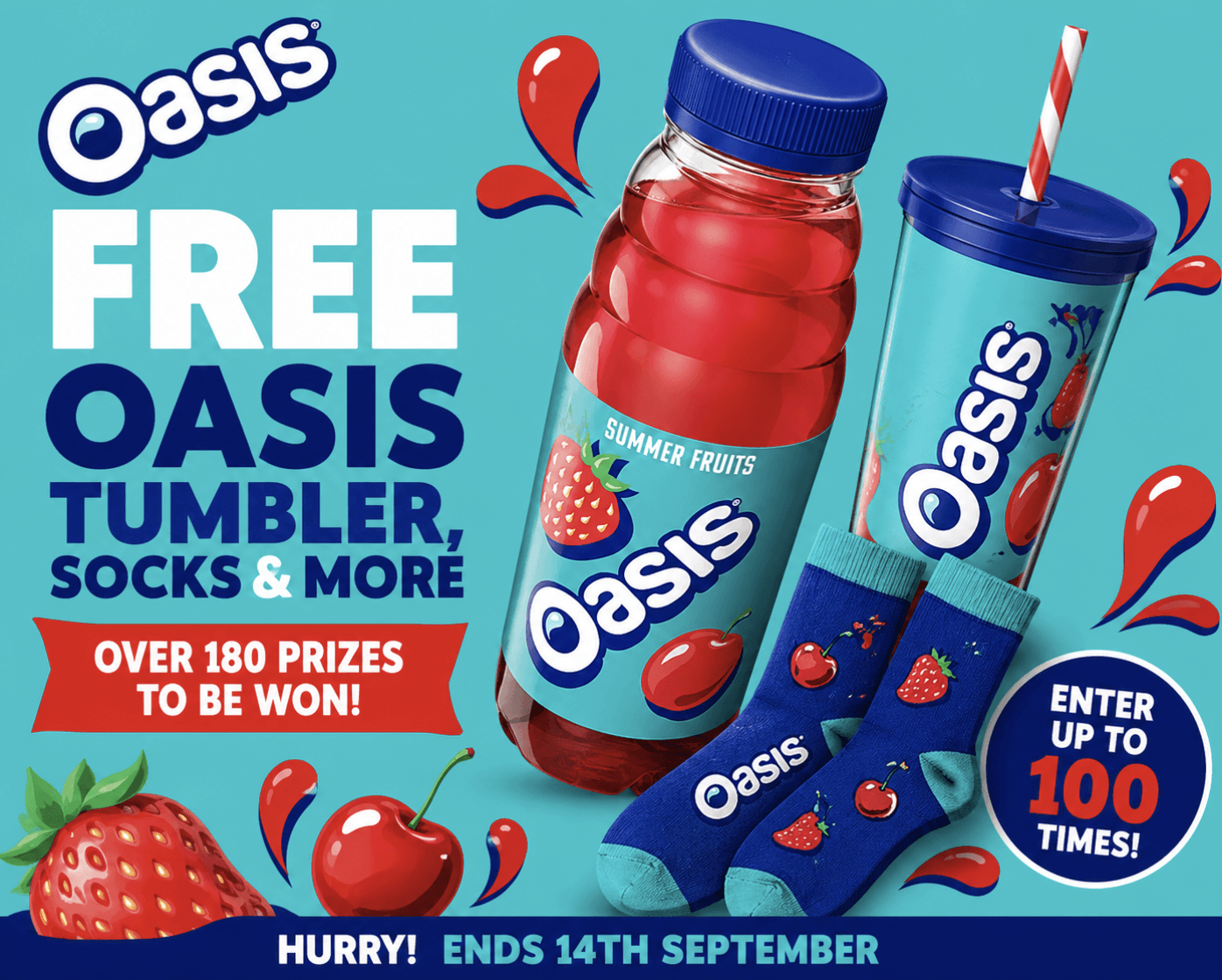 Free Oasis Tumbler, Socks & More