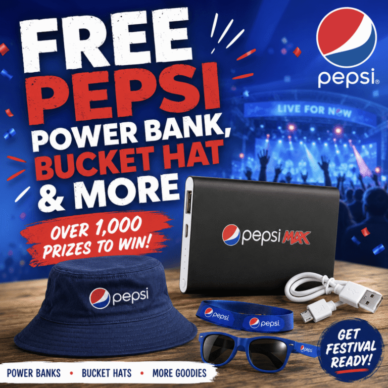 Free Pepsi Power Bank, Bucket Hat & More