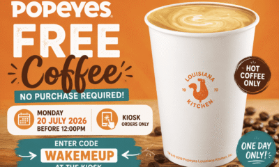 Free Popeyes Coffee