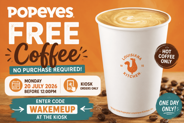 Free Popeyes Coffee