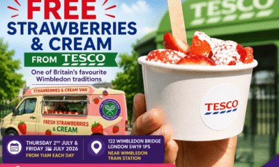 Free Strawberries and Cream from Tesco