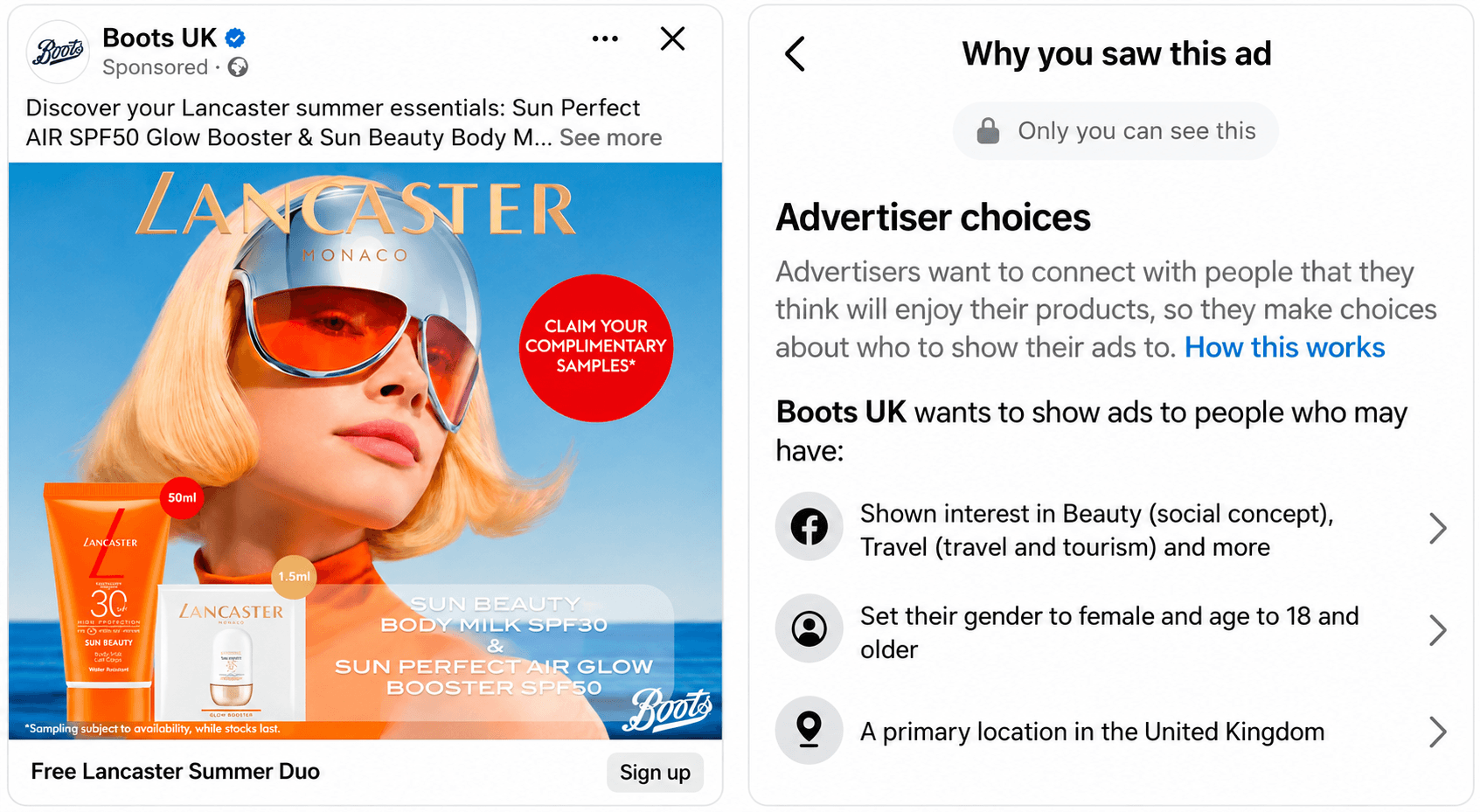 How-To-Claim-A-Free-Lancaster-Sun-Care-Facebook How To Claim A Free Lancaster Sun Care