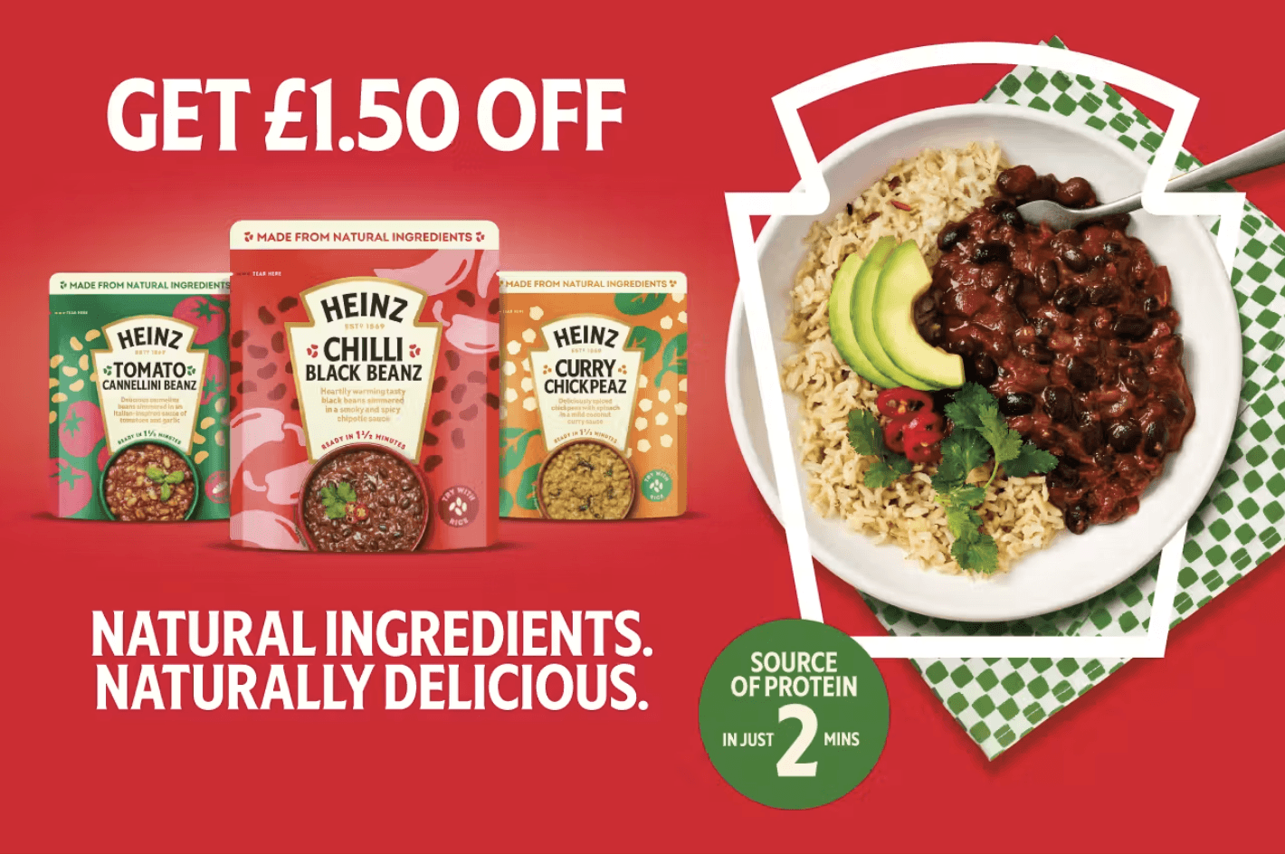 £1.50 Off Heinz Beanz Pouches