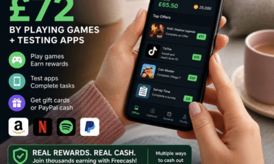 Earn Up To £72 by Watching Playing Games + Testing Apps