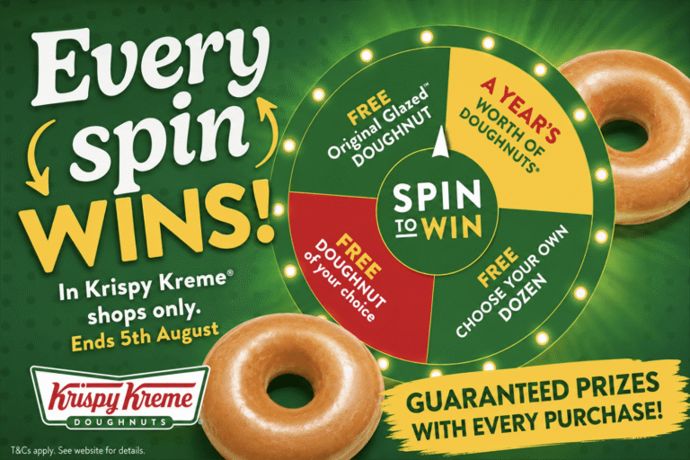 Free Krispy Kreme Spin to Win with Every Purchase