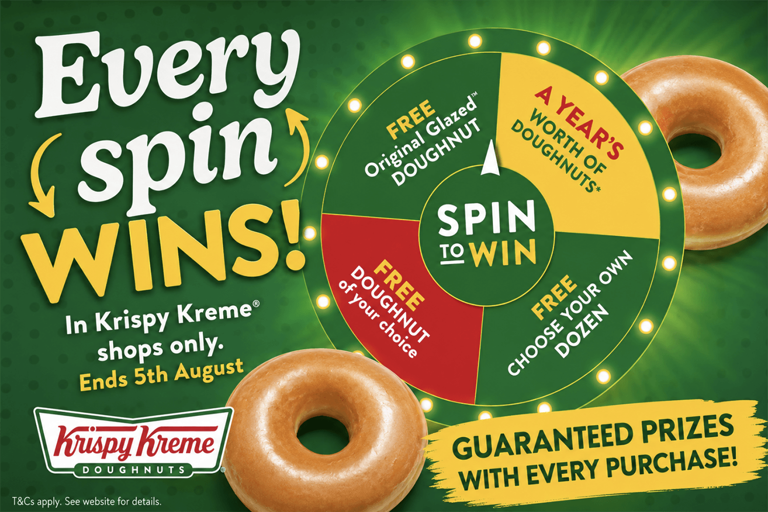 Free Krispy Kreme Spin to Win with Every Purchase