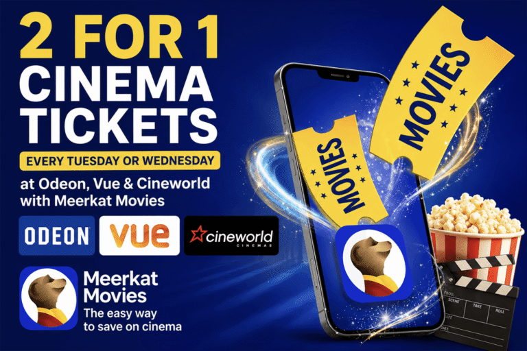 Free Odeon, Vue & Cineworld 2 For 1 Cinema Tickets
