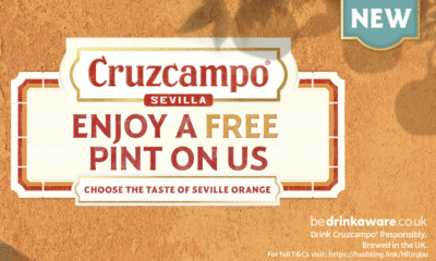 Free Cruzcampo Orange Beer