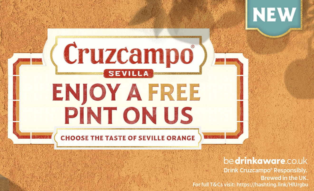 Free Cruzcampo Orange Beer