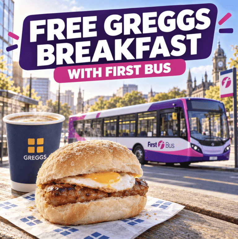 Free Greggs Breakfast Roll and Hot Drink