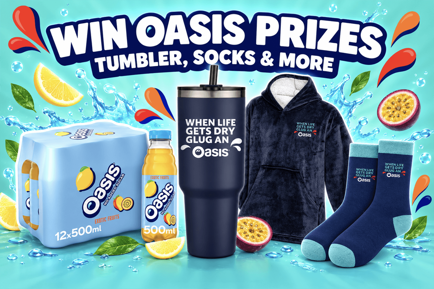 Free Oasis Tumbler, Socks & More