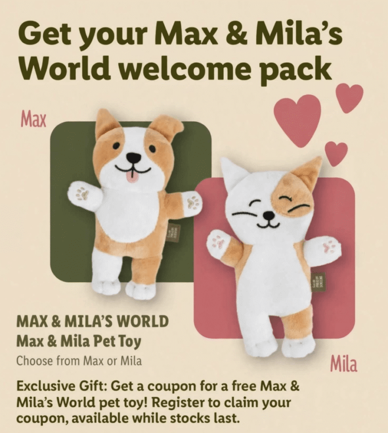 Free Max & Mila’s Pet Toy