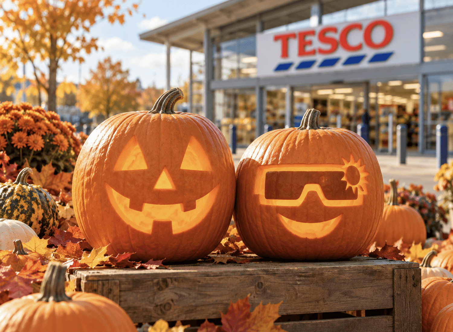 Free Pre-Carved Halloween Pumpkin at Tesco