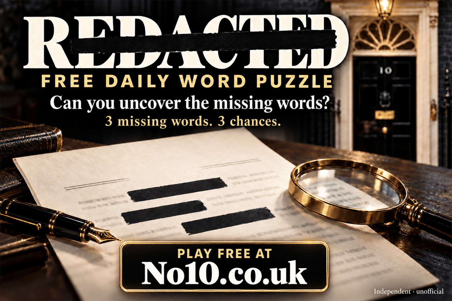 Free Redacted Daily Word Puzzle