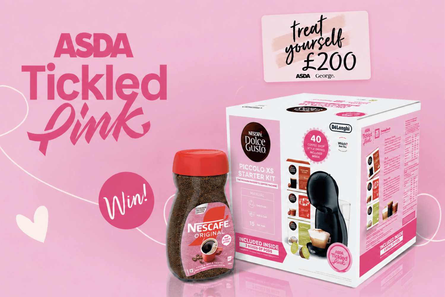 Win Pink Coffee Bundle + £200 Asda Voucher