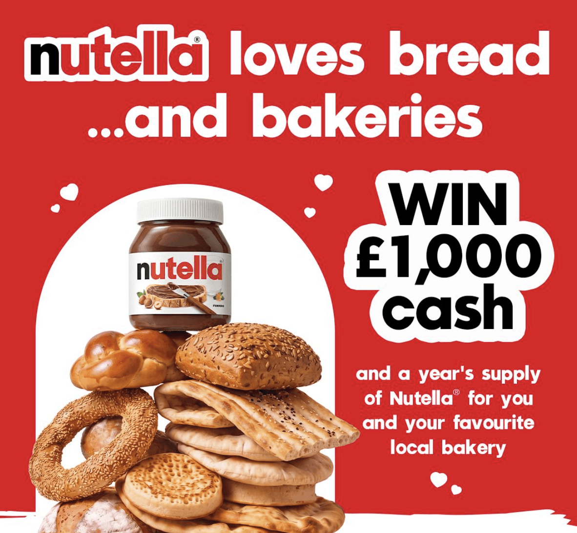 Win Years Supply of Nutella + £1000