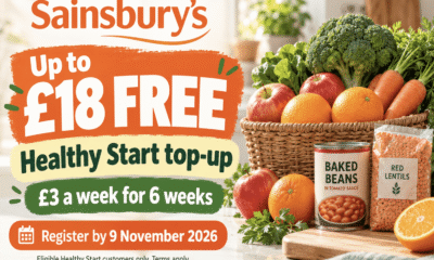 Free £18 To Spend At Sainsbury’s