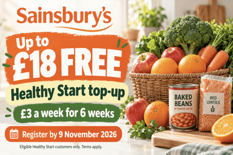 Free £18 To Spend At Sainsbury’s